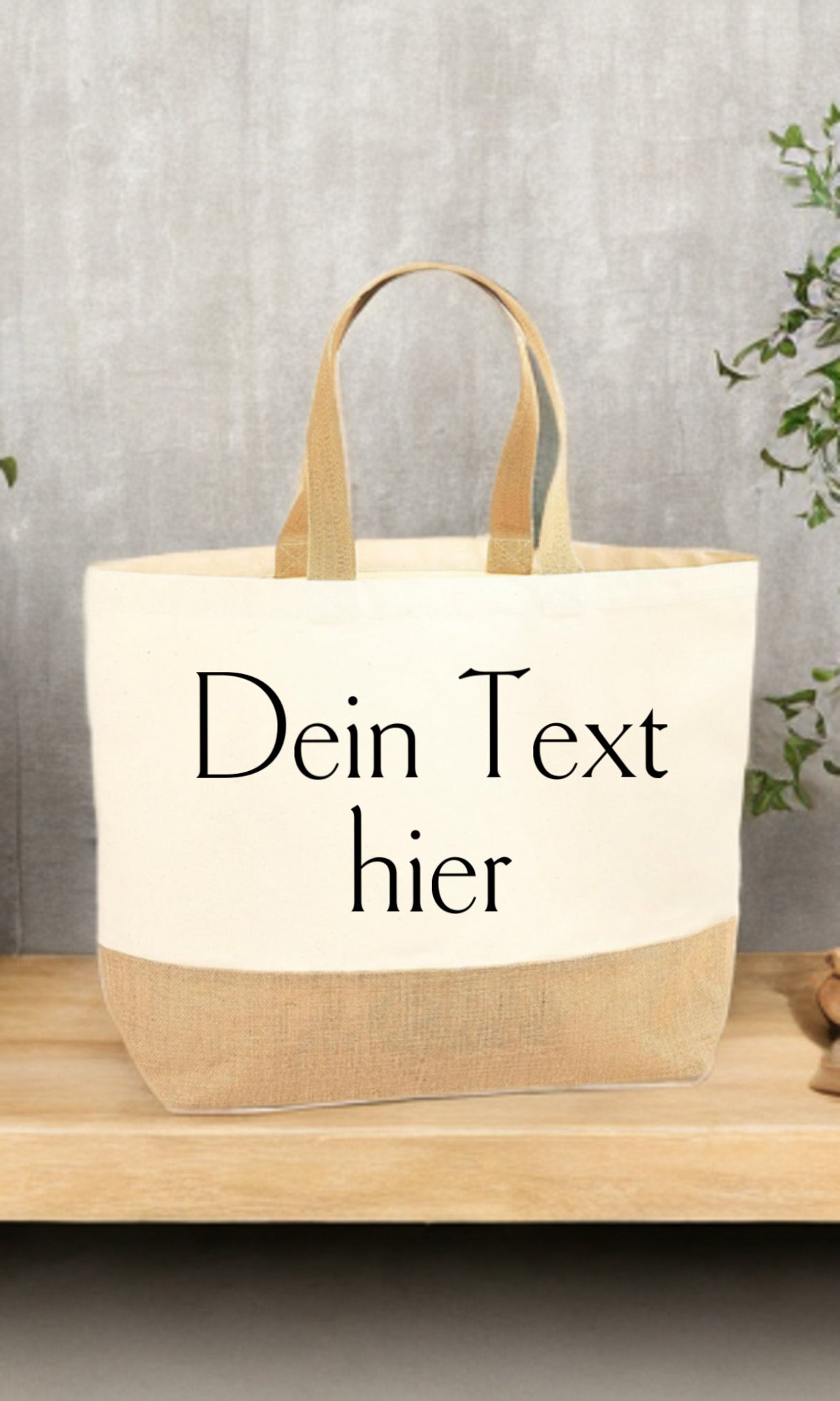 Jute-Canvas-Tasche personalisiert