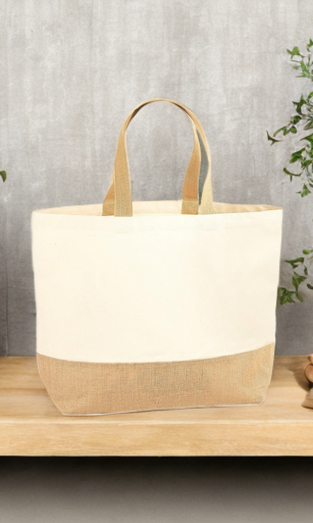 Jute-Canvas-Tasche personalisiert