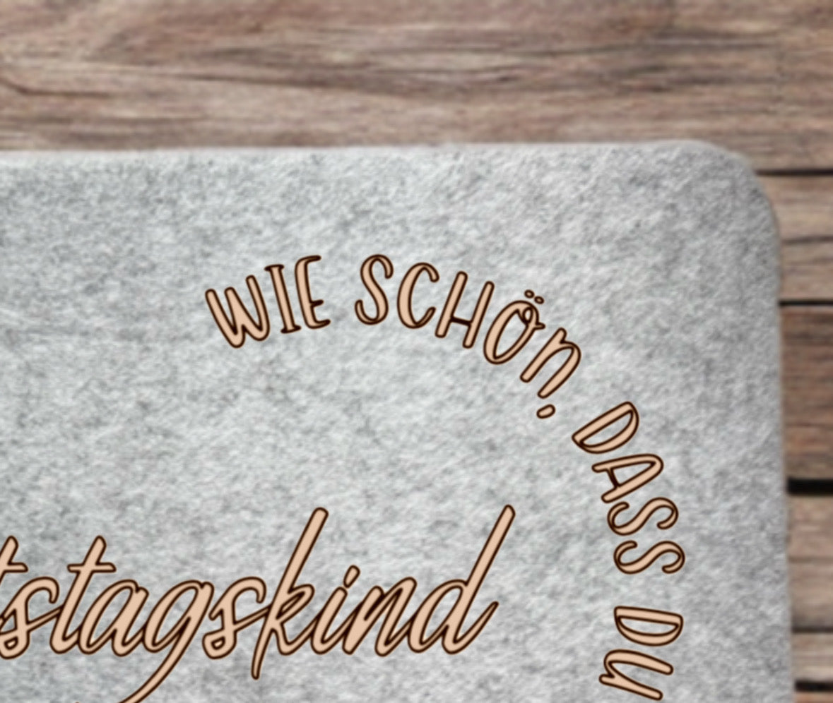 Personalisiertes Filz-Platzset zum Geburtstag