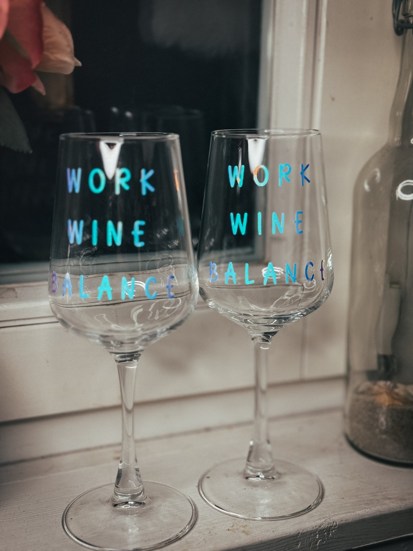 Weißwein Glas „Work Wine Balance“