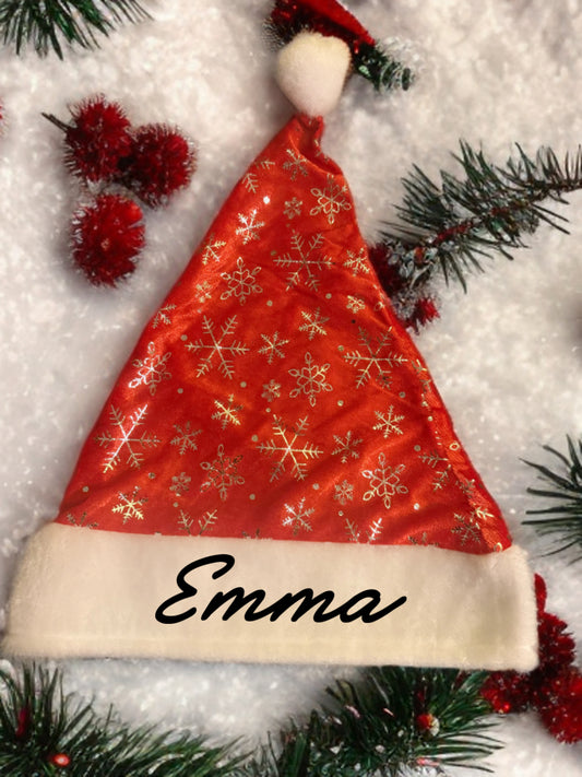 Weihnachtsmütze „Schneeflocke“ personalisiert