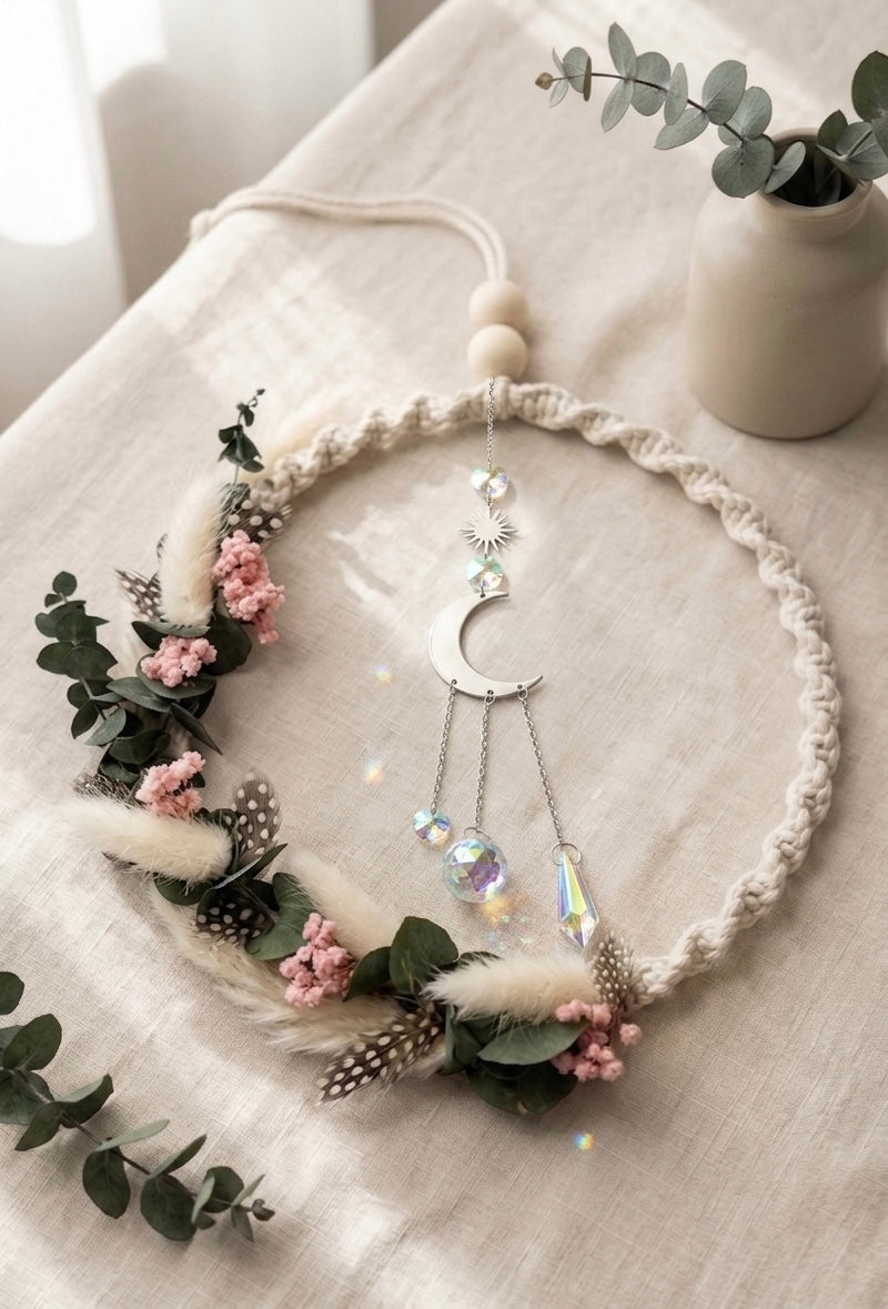 Makramee Sonnenfänger| Boho| Suncatcher| mit oder ohne Trockenblumen