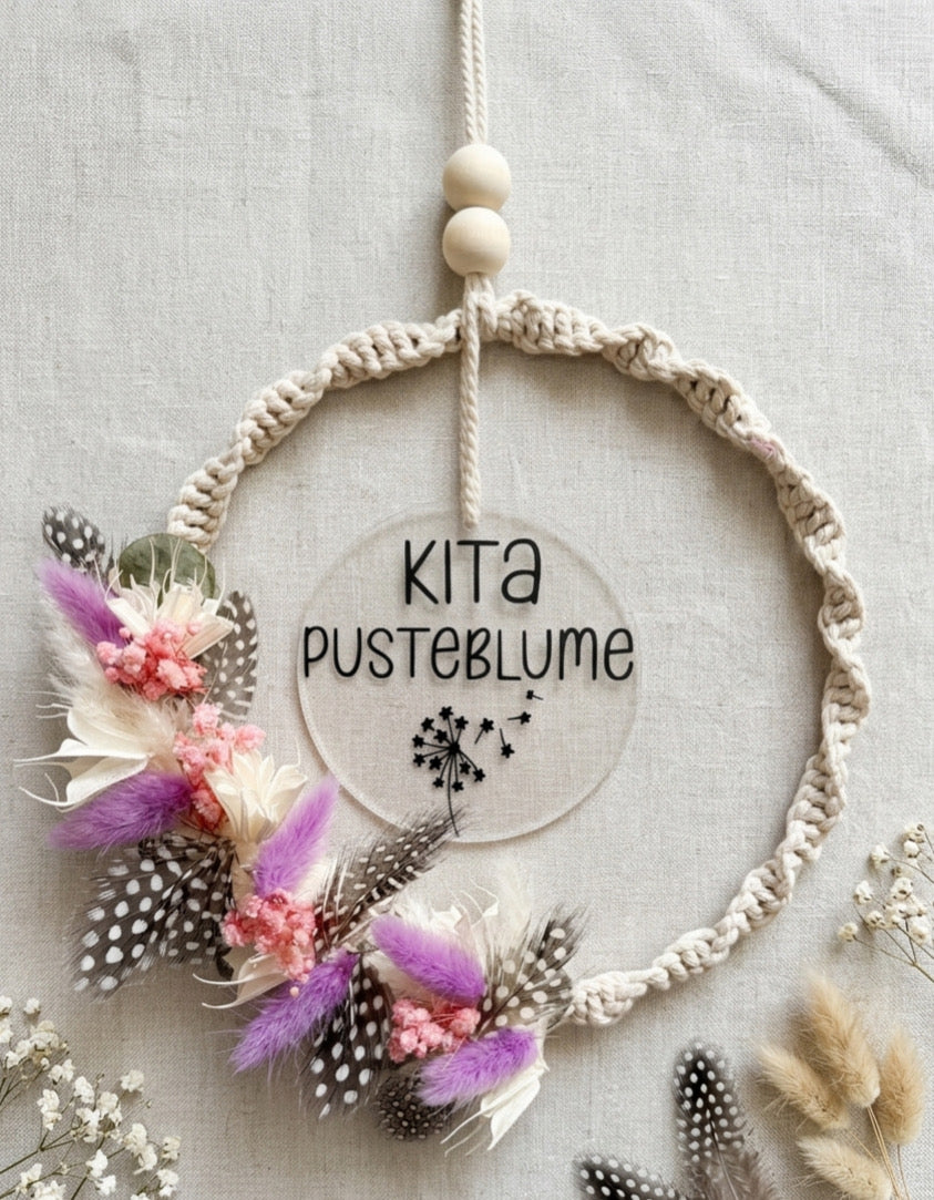 Personalisierter Makramee-Wandhänger | Boho-Deko mit Wunschtext