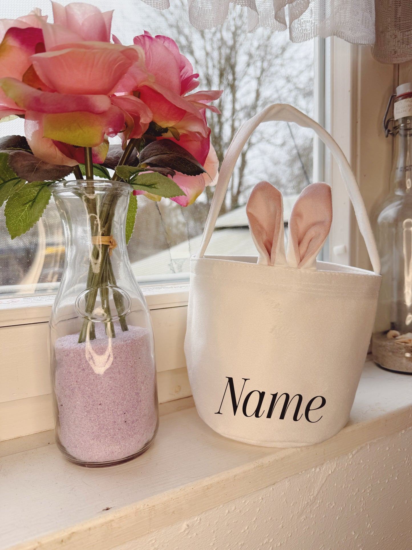 Kuscheliger Hasenkorb Personalisiert