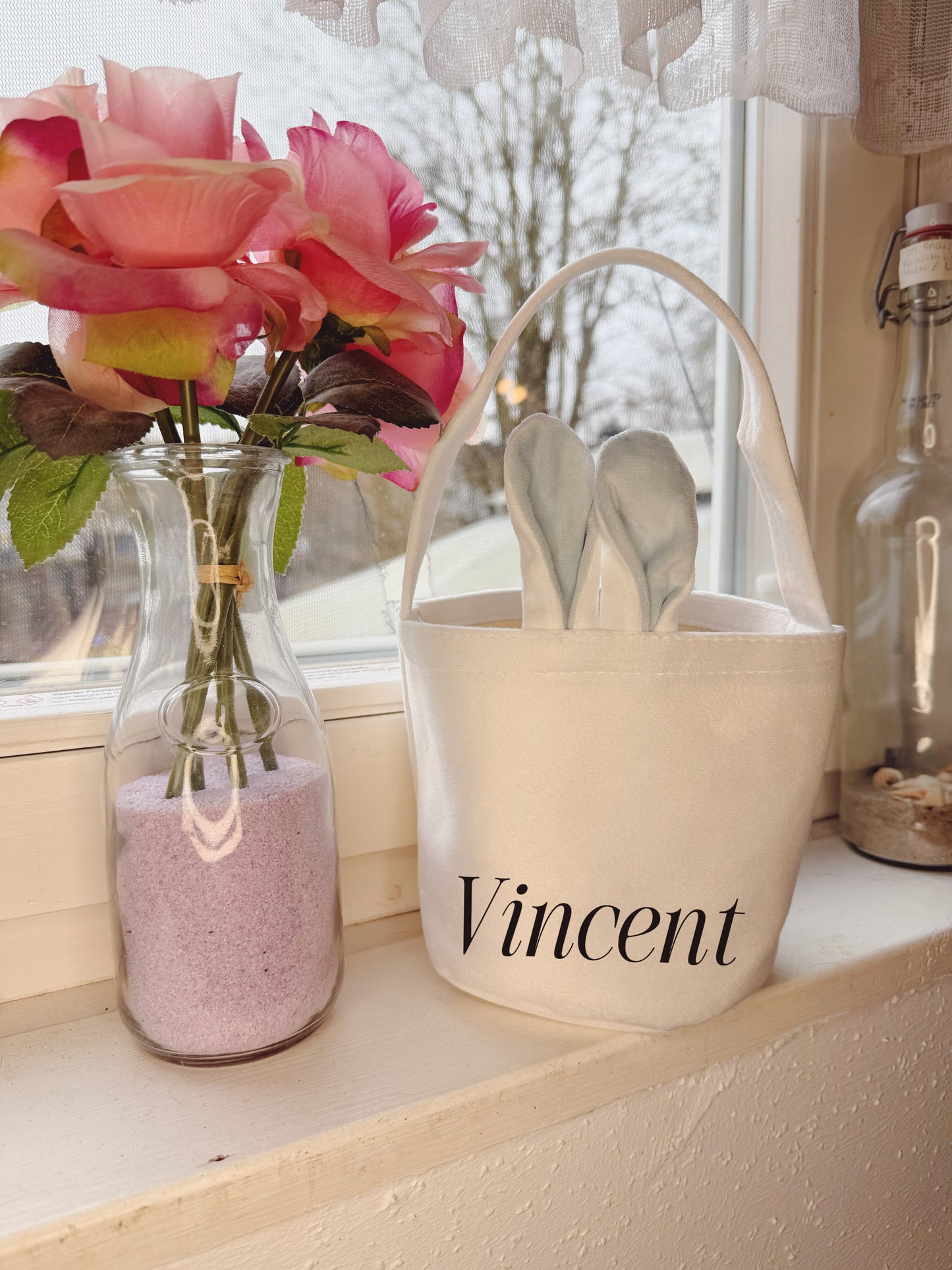 Kuscheliger Hasenkorb Personalisiert