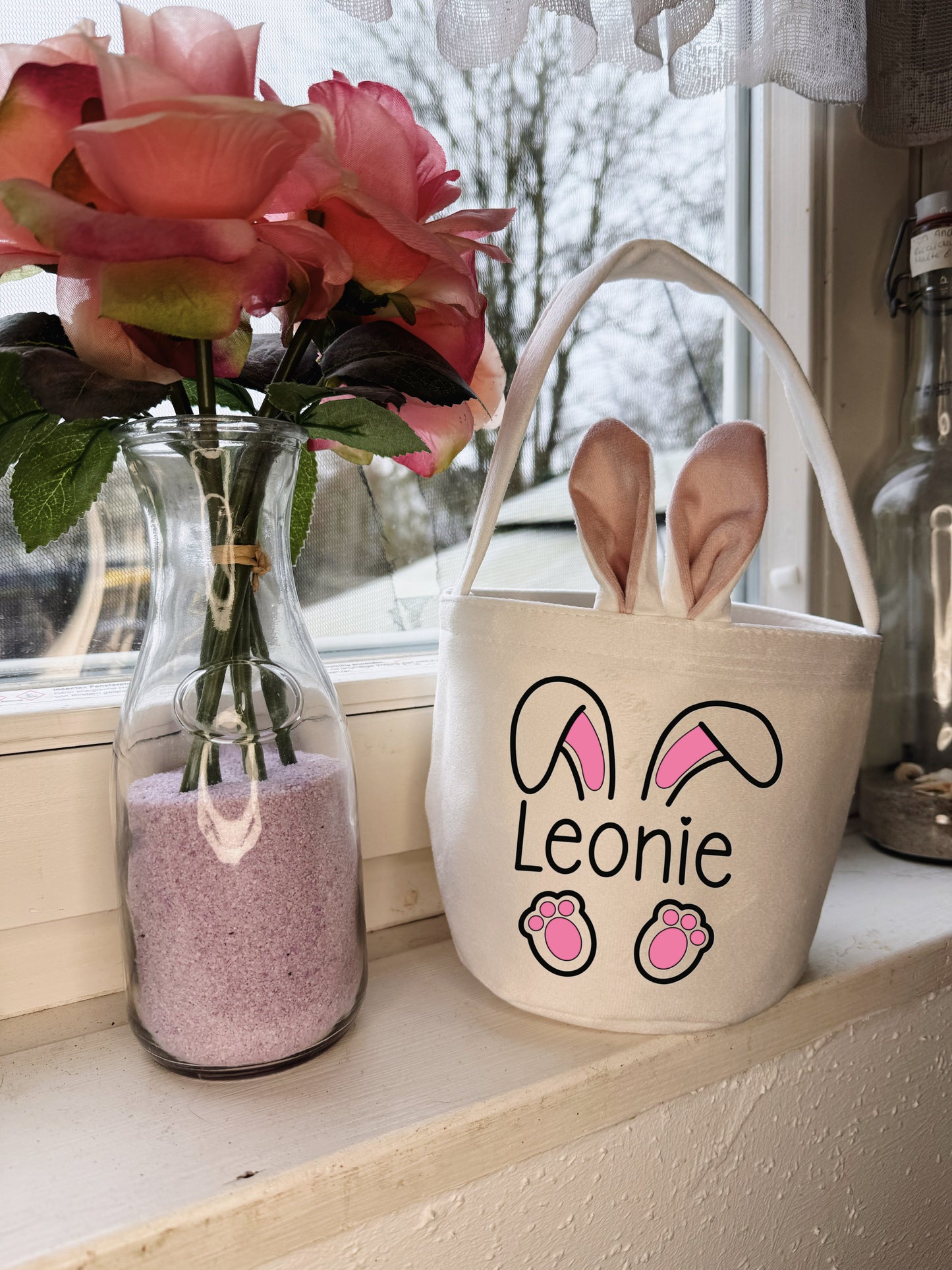 Kuscheliger Hasenkorb Personalisiert