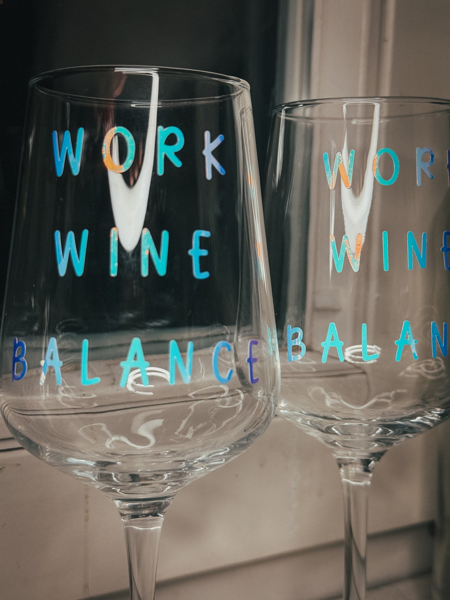 Weißwein Glas „Work Wine Balance“