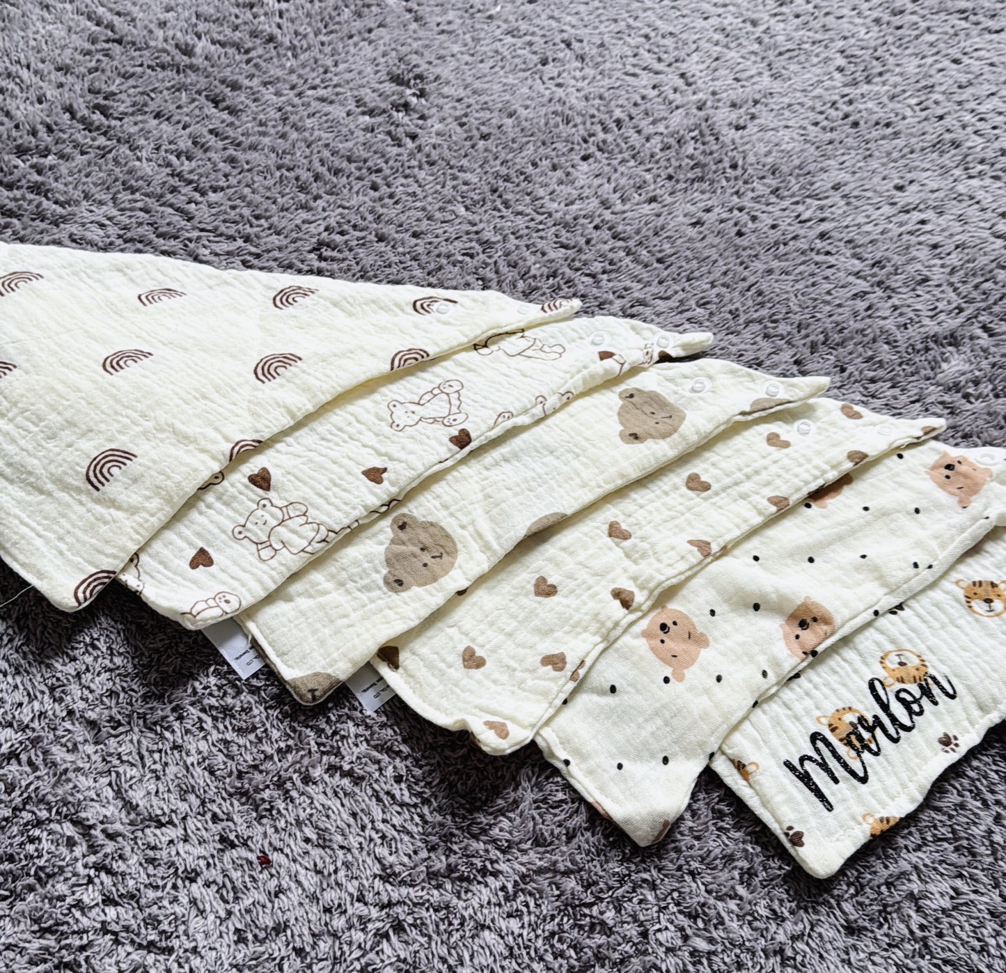 Musselin Dreieckstuch personalisiert